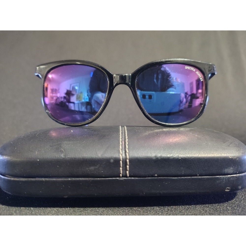 Vintage Bollé 396 D Sunglasses Black Nylon / Pink Mirror Spectra‎ Acrylex France